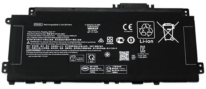 PC batteri Erstatning for Hp PP03043XL 