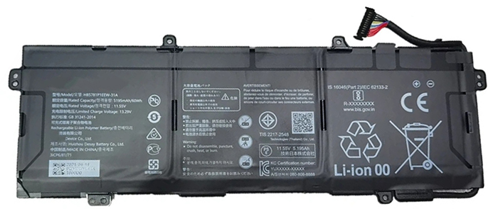 Baterie Notebooku Náhrada za HUAWEI HB5881P1EEW-31A 