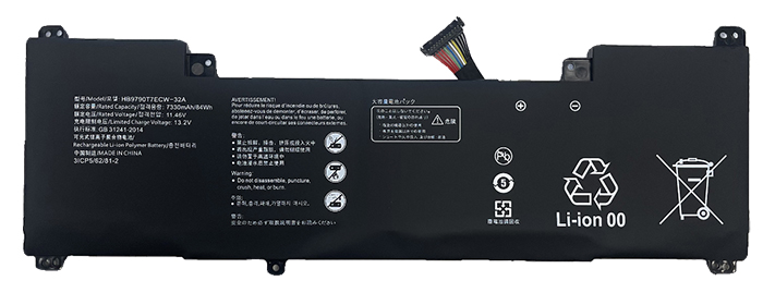 Laptop Battery Replacement for HUAWEI HB9790T7ECW-32A 