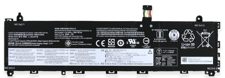 PC batteri Erstatning for LENOVO L18L3PF7 