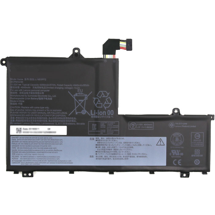 bateria do portátil substituição para LENOVO L19D3PF0 