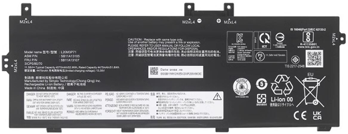 Laptop Battery Replacement for LENOVO ThinkPad-X13-Yoga-Gen-2 