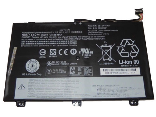 Laptop baterya kapalit para sa LENOVO ThinkPad-S3-Yoga-14-Series 
