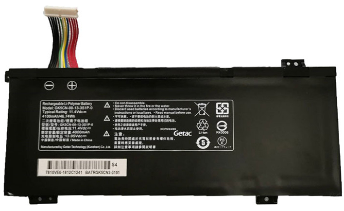 OEM Bateria substituição paraGETAC GK5CN-00-13-3S1P-0